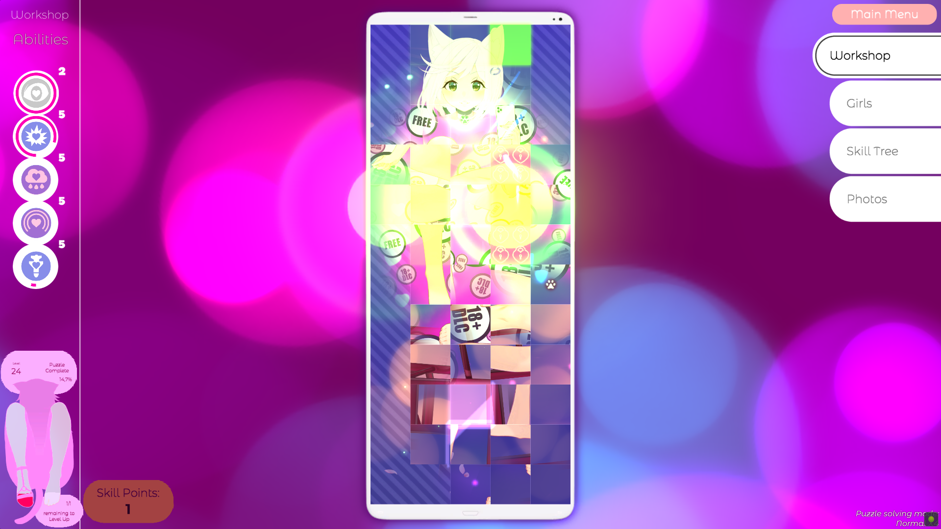 Mosaique Neko Waifus screenshot